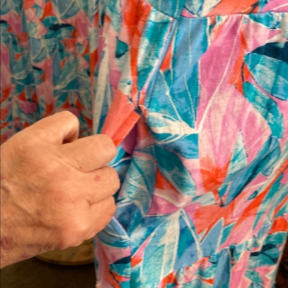 D&Co Beach Blue and Pink Sleeveless Sundress with Scoop Neck - Picture 6 of 13